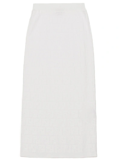 Shop Fendi Skirt In White