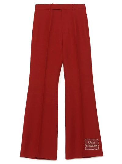 Shop Gucci Pants In Red