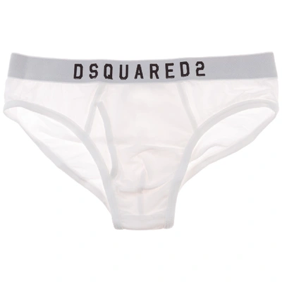 Shop Dsquared2 Swallow Brief In Bianco