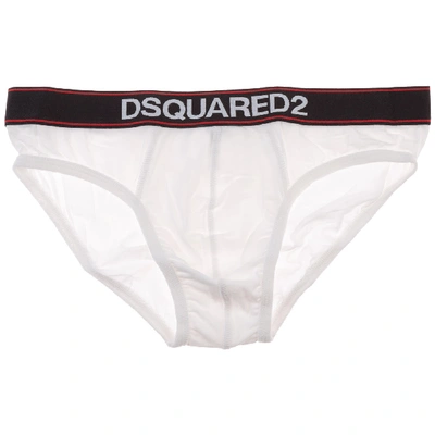 Shop Dsquared2 Swallow Brief In Bianco