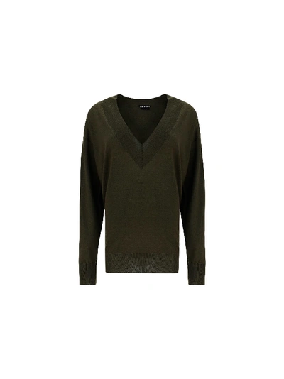 Shop Tom Ford Sweater In Military Green