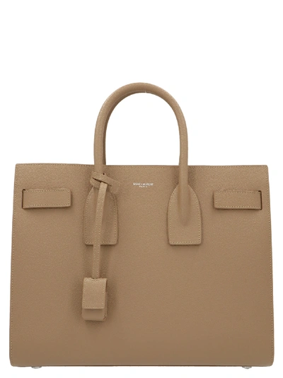 Shop Saint Laurent Sac Du Jour Bag In Beige