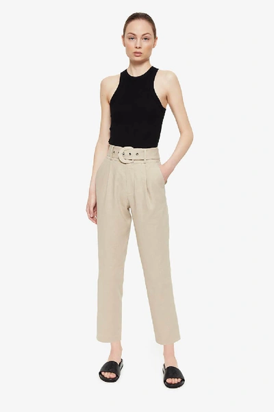 Shop Anine Bing Elyse Trouser In Oat