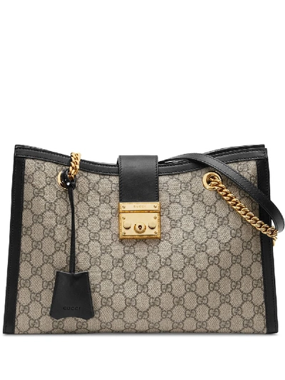 Shop Gucci Padlock Shoulder Bag In Black