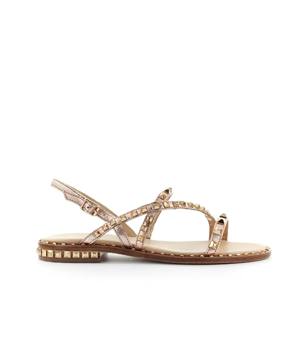 ash gold studded sandals