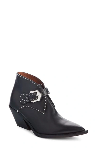 Shop Givenchy Elegant Studs Pointy Toe Boot In Black