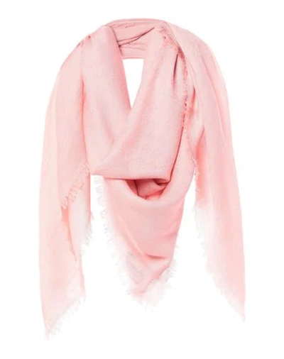 Shop Gucci Square Scarf In Light Pink