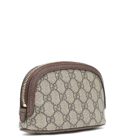 Shop Gucci Ophidia Gg Small Cosmetics Case In Brown