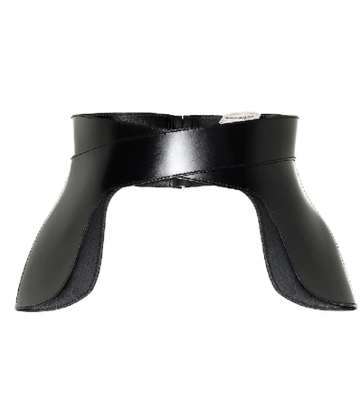 Shop Alexander Mcqueen Leather Belt In Black