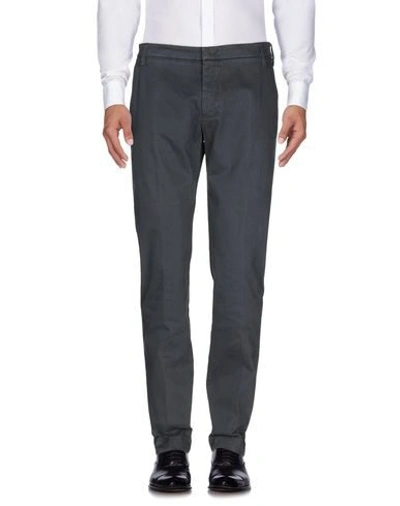 Shop Entre Amis Man Pants Lead Size 30 Cotton, Elastane In Grey