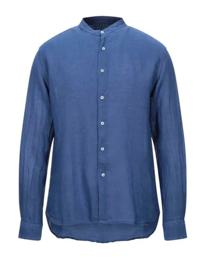 Shop Altea Linen Shirt In Blue