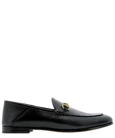 Shop Gucci Brixton Horsebit Loafers In Black