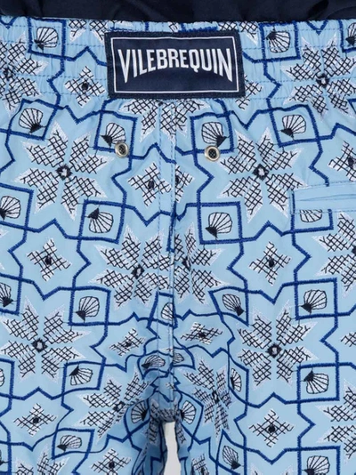 Shop Vilebrequin Geometric Snowflake Swim Trunks