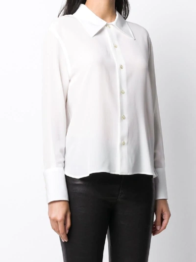 Shop Saint Laurent Classic Collar Shirt In White