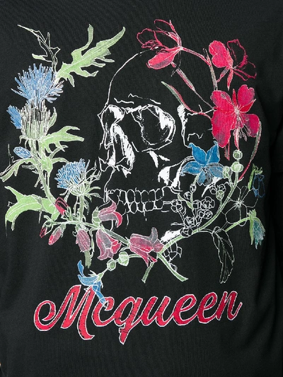 Shop Alexander Mcqueen Skull Printed T-shirt In Black