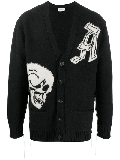 Shop Alexander Mcqueen Skull Embossed Sweater In Black