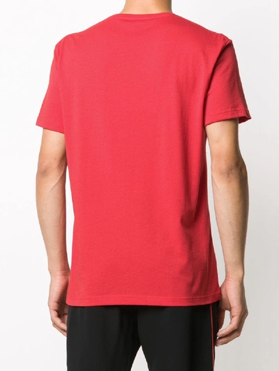 Shop Alexander Mcqueen Logo Printed T-shirt In Red