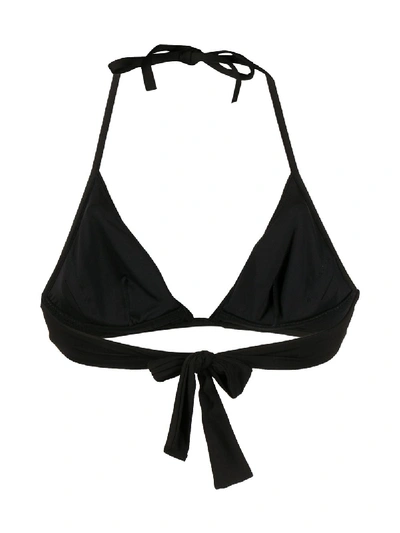 Shop La Perla Conchiglia Triangle Bikini Top In Black