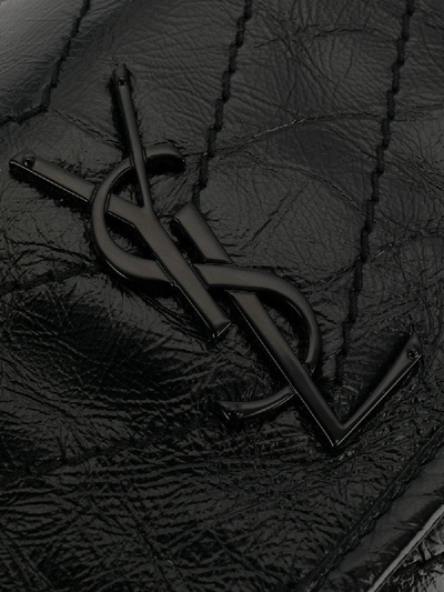Shop Saint Laurent Niki Bb Leather Shoulder Bag In Black