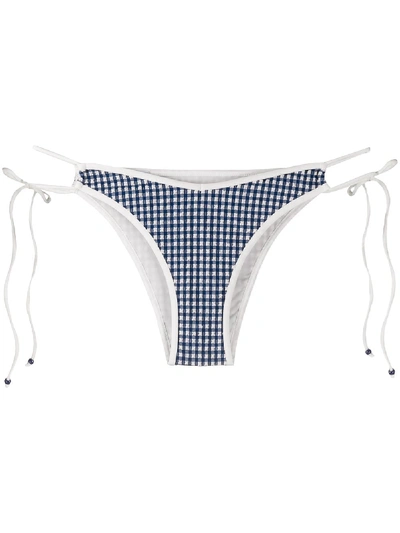 Shop La Perla Vintage Beach Brazilian Bikini Bottom In Blue