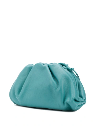 Shop Bottega Veneta The Pouch Mini Leather Carryall In Blue