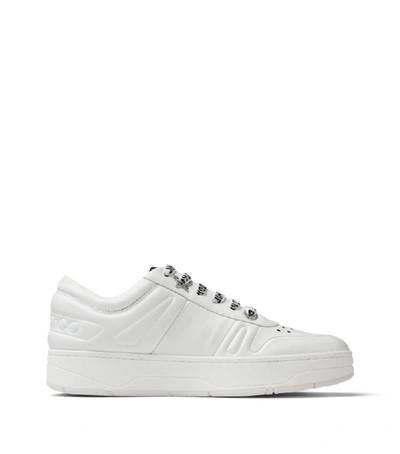 Shop Jimmy Choo Leather Hawaii Sneakers In White
