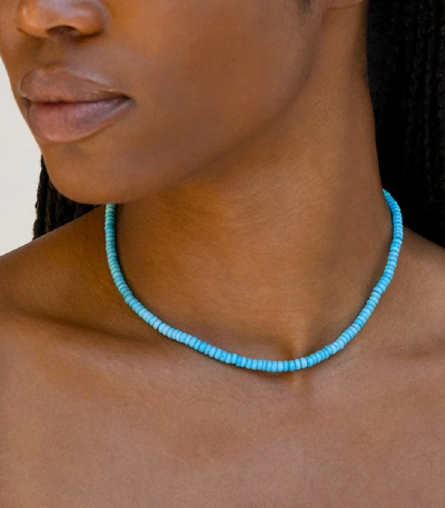 Shop Mateo Turquoise Beaded Necklace - 4mm Beads