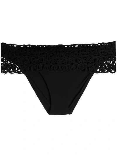 Shop La Perla Soutache Sirens Medium Bikini Bottom In Black