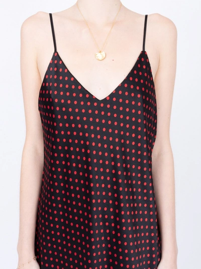 Shop Amiri Asymmetrical Dot Silk Dress