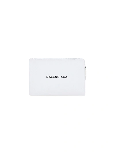 Shop Balenciaga Pouch Large In Blanc Optique