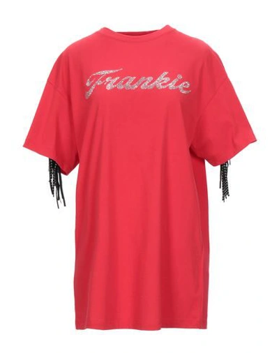 Shop Frankie Morello Woman T-shirt Red Size Xxs Cotton