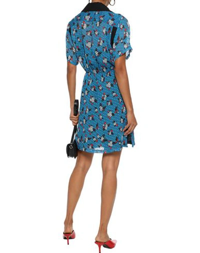 Shop Anna Sui Short Dresses In Slate Blue