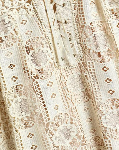 Shop Anna Sui Short Dress In Beige