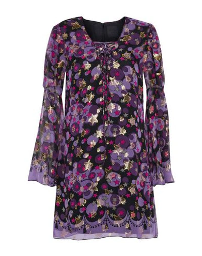 Shop Anna Sui Short Dresses In Mauve