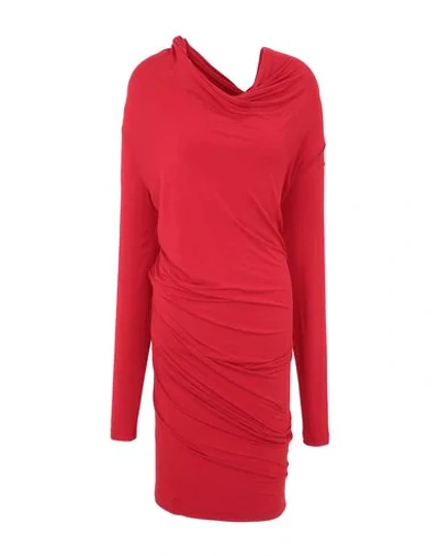 Shop Donna Karan Knee-length Dresses In Red