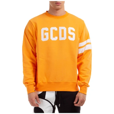 Shop Gcds Men's Sweatshirt Sweat Logo In Orange