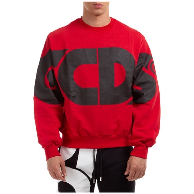 Shop Gcds Men's Sweatshirt Sweat Macro Logo In Red