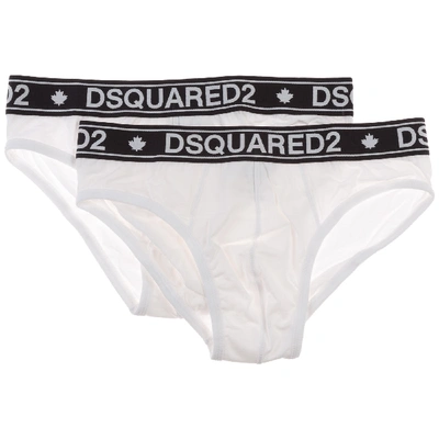 Shop Dsquared2 Men's Underwear Briefs Twin Pack In White