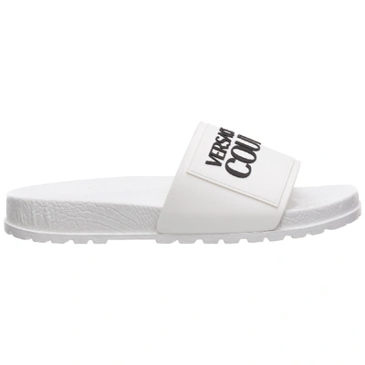 Shop Versace Jeans Couture Women's Rubber Slippers Sandals In White