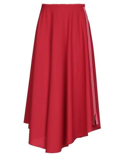 Shop Antonia Zander Midi Skirts In Red