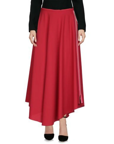 Shop Antonia Zander Midi Skirts In Red