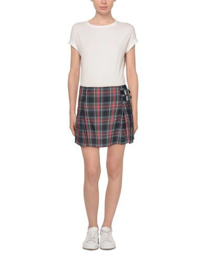 Shop Danielle Guizio Mini Skirt In Dark Green