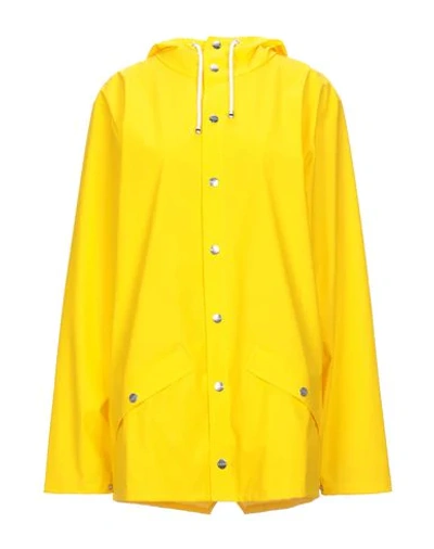 Shop Rains Full-length Jacket In Yellow