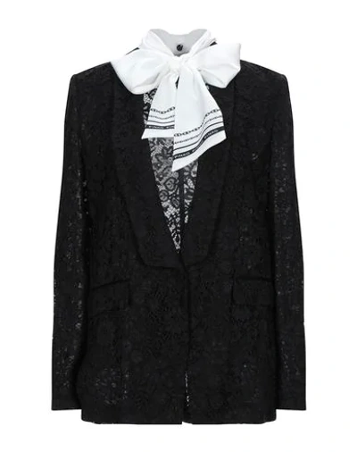 Shop Pinko Woman Suit Jacket Black Size 8 Polyamide, Viscose, Cotton, Acetate