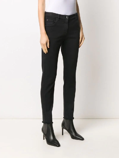 Shop Brunello Cucinelli Mid-rise Skinny Jeans In Black