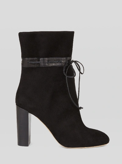 Shop Etro Suede Ankle Boots In Black