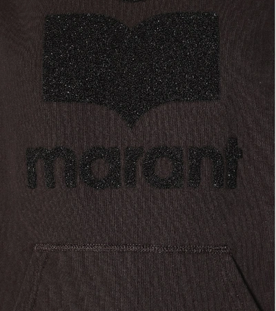 Shop Isabel Marant Étoile Mansel Oversized Cotton-blend Hoodie In Black