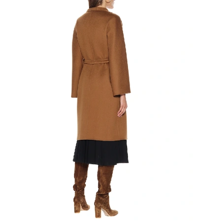 Shop Max Mara Lilia Wrap Cashmere Coat In Brown
