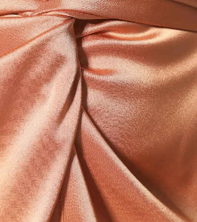 Shop Nanushka Milo Satin Miniskirt In Orange