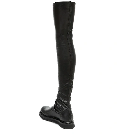 Shop Rick Owens Creeper Stocking Over-the-knee Boots In Black